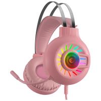 RAMPAGE RM-K44 ZENGIBAR USB 7.1 SURROUND PEMBE IŞIK EFEKTİ GAMING KULAKLIK
